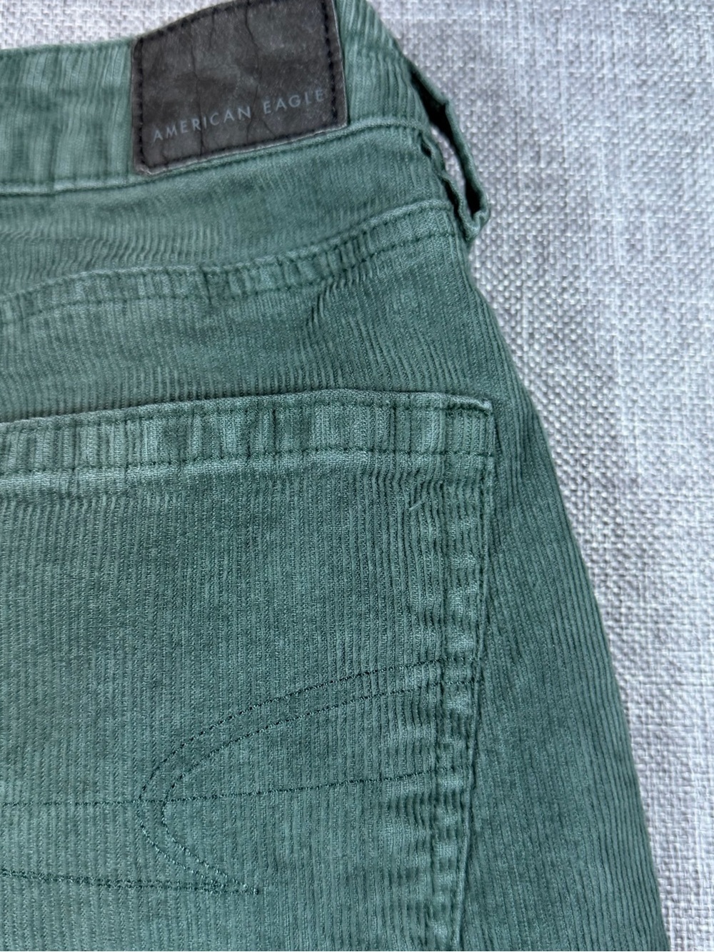 American Eagle Outfitters Dark Faded Green Straight-Leg Chinos - Picture 7 of 7